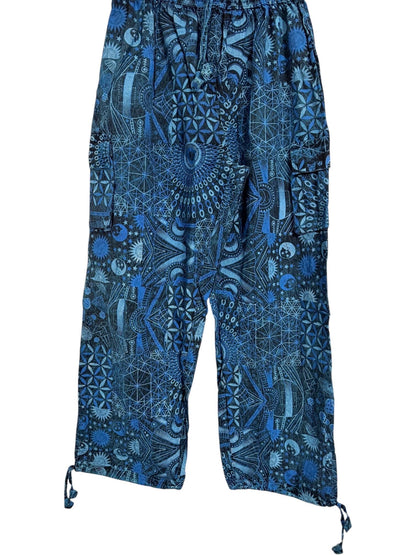 Geometric Cotton Harem Pants | Handmade Nepal Boho Trousers