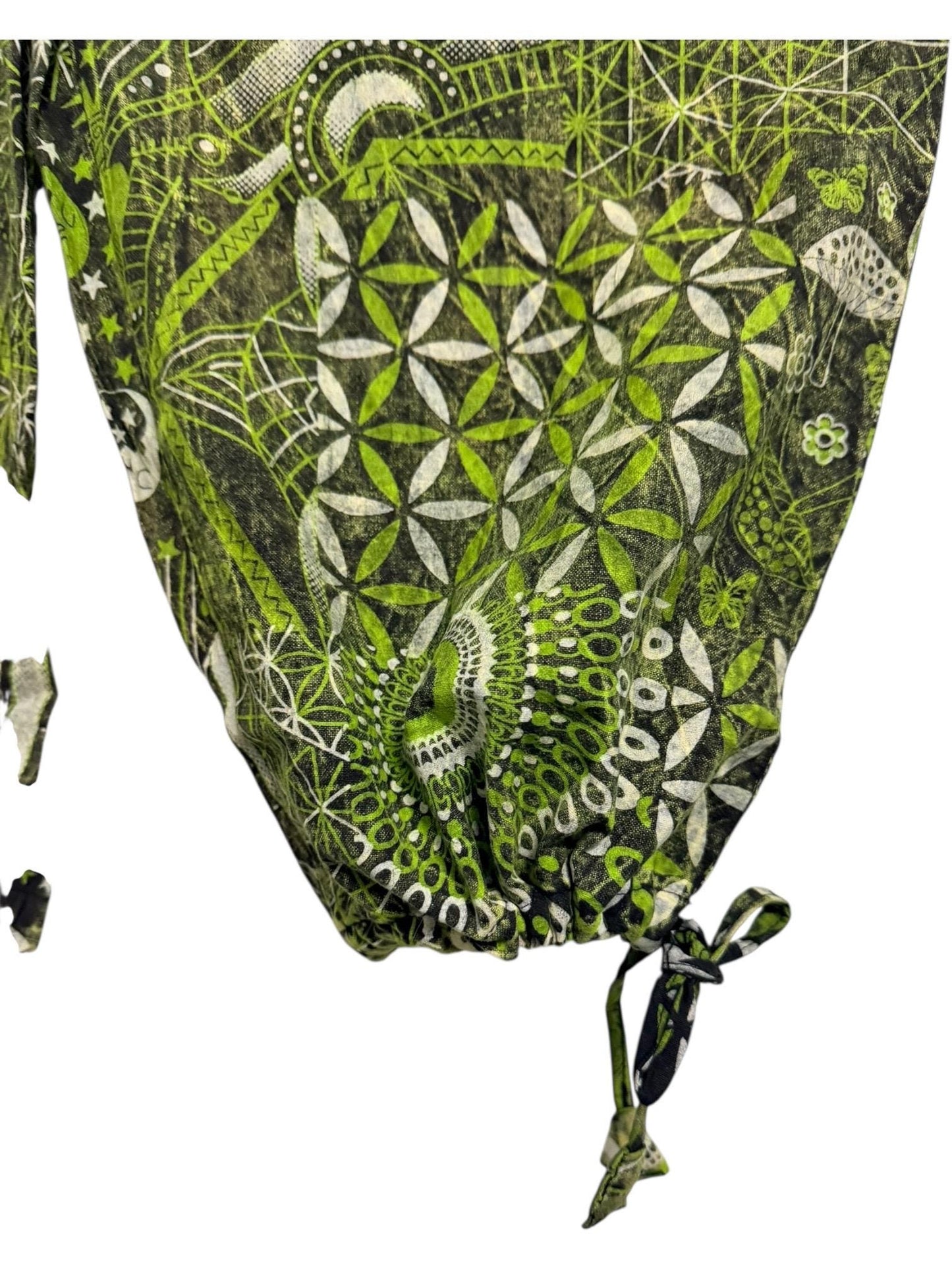 Geometric Cotton Harem Pants | Handmade Nepal Boho Trousers