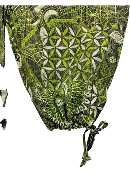 Geometric Cotton Harem Pants | Handmade Nepal Boho Trousers