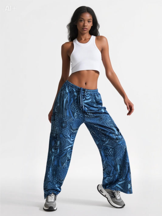 Geometric Cotton Harem Pants | Handmade Nepal Boho Trousers