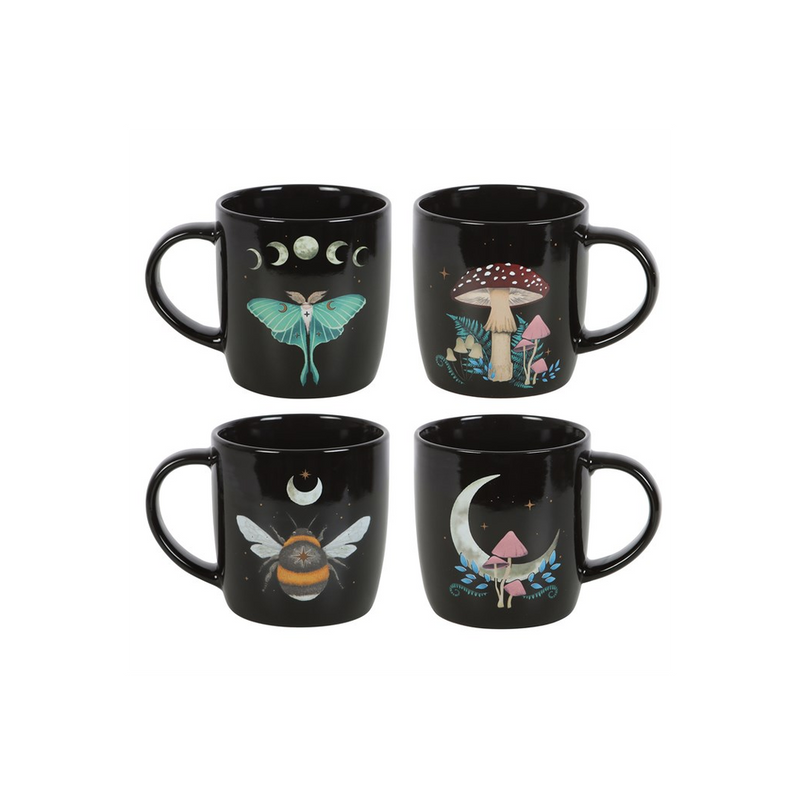 Set of 4 Dark Forest Mugs