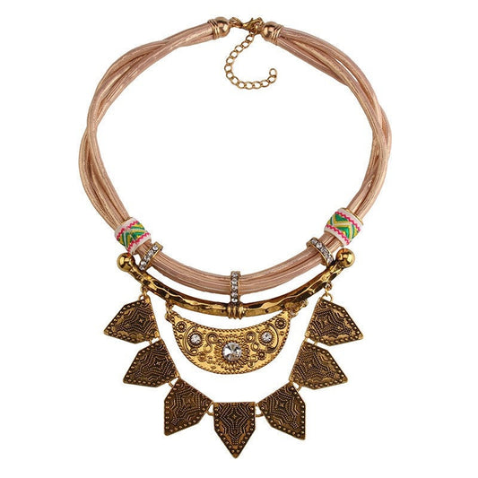 Trendy Tribal Statement Necklace