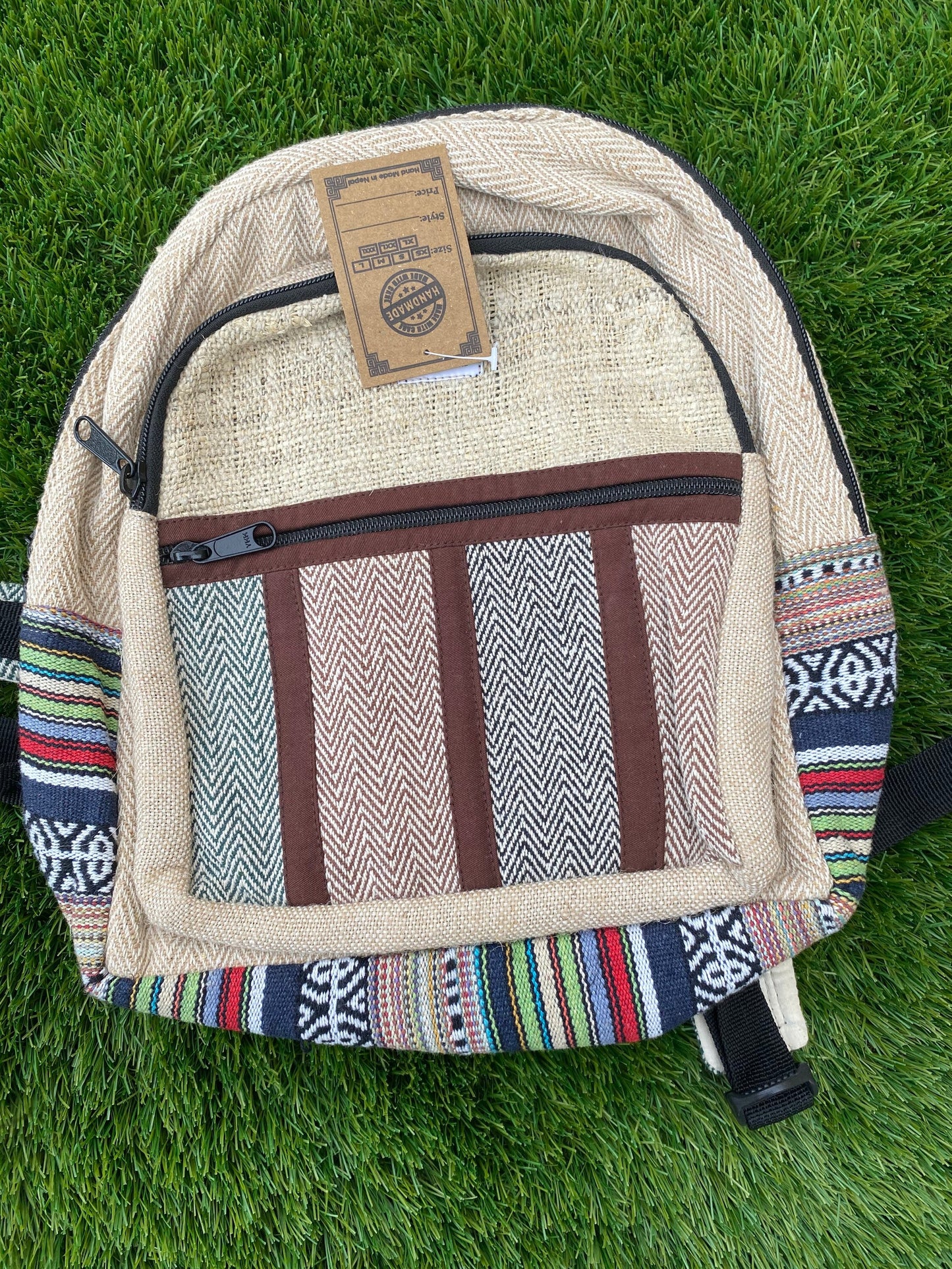 Handmade & Pure Small Hemp Backpack