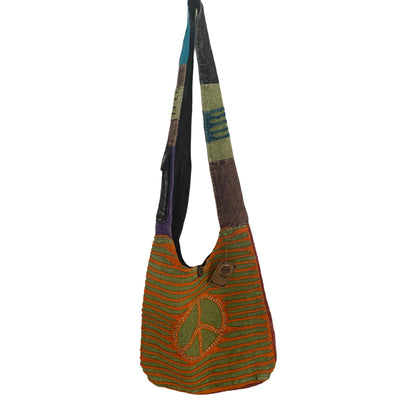 Hippie Boho Style Shoulder Bag (Multicolour)