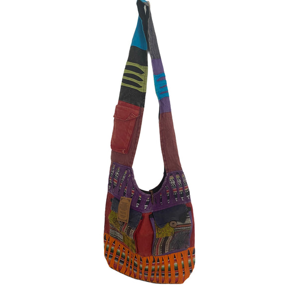 Hippie Boho Style Shoulder Bag (Multicolour)