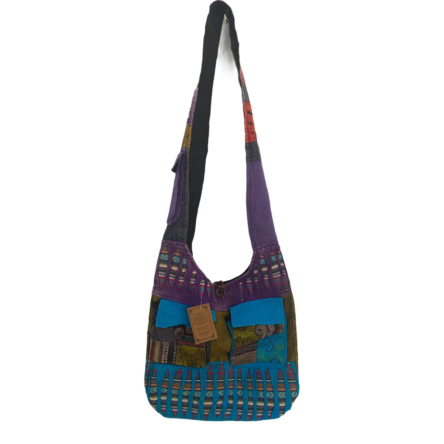 Hippie Boho Style Shoulder Bag (Multicolour)