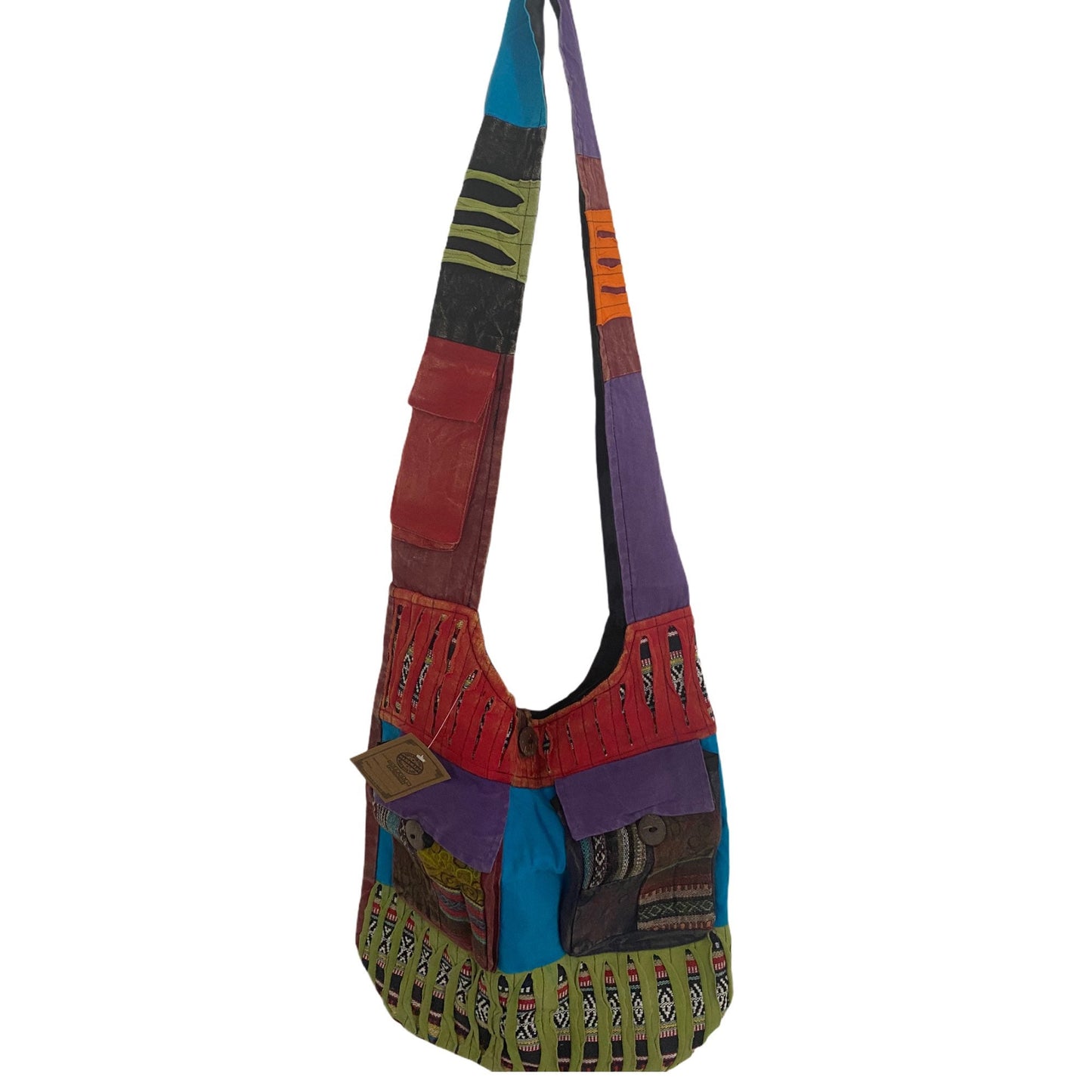 Hippie Boho Style Shoulder Bag (Multicolour)