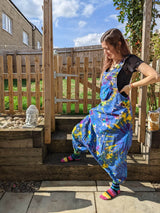 Hippie Tie Dye Harem Dungarees with Pockets (Unisex)