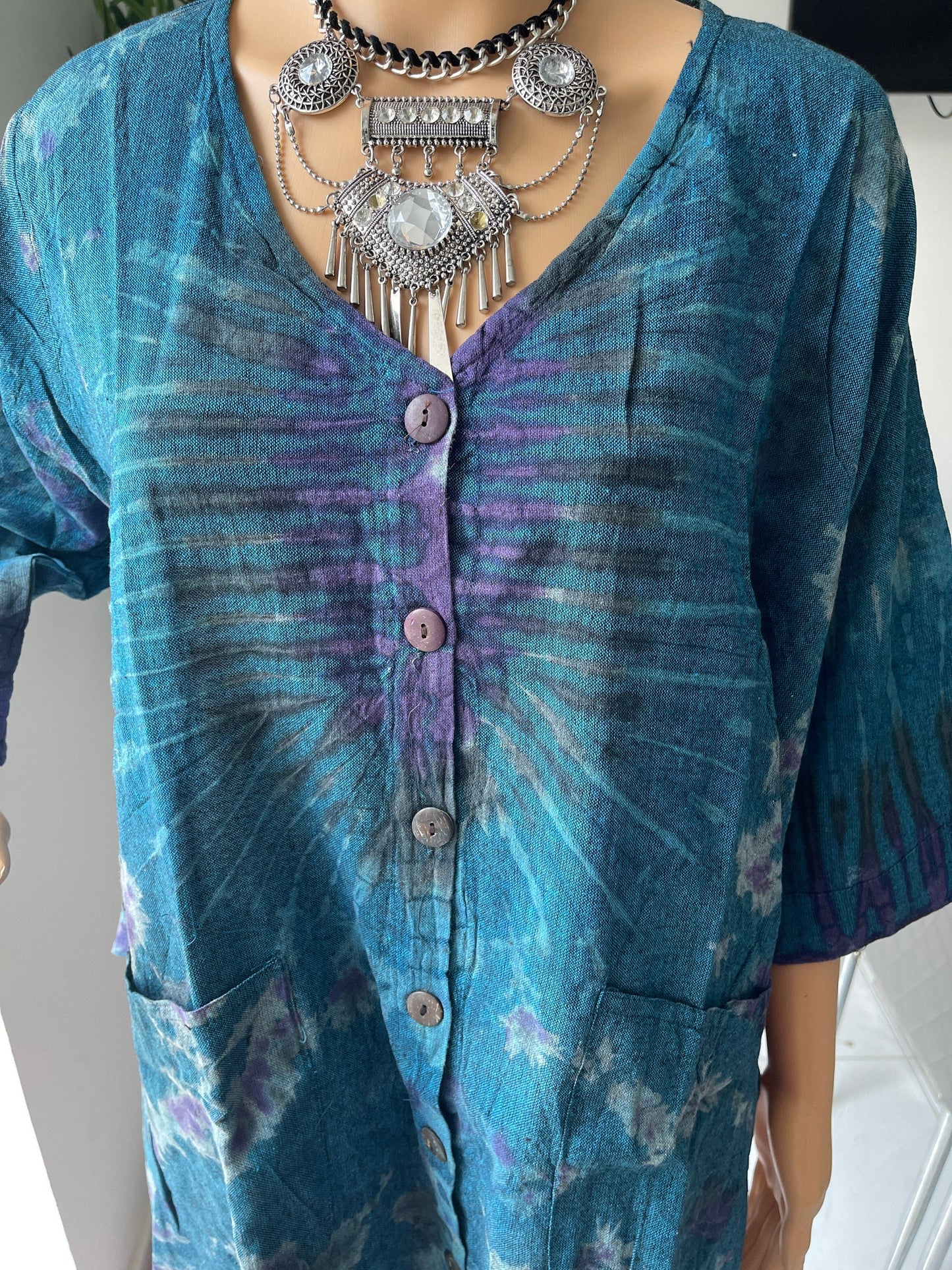 Tie Dye Blouse Boho Style (One size fit)