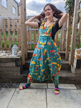 Hippie Tie Dye Harem Dungarees with Pockets (Unisex)
